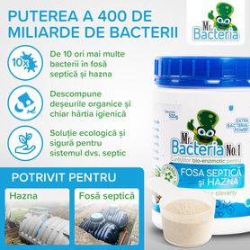 Curățător bio-enzimatic pentru FOSA SEPTICĂ și HAZNA 500g