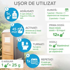 Produs de curățare bio-enzimatic pentru TOALETE ECOLOGICE (USCATE) 500g